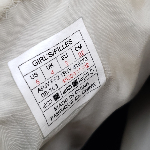 The North Face Nuptse Goose Down and Fur Winter Boots-Pink Plaid Girls Size 5 - Picture 12 of 12